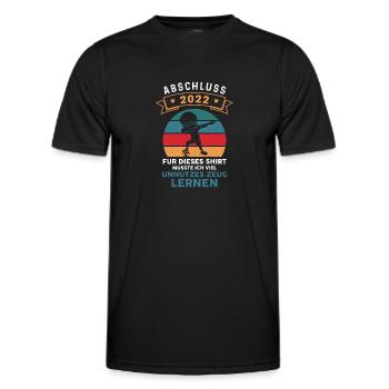 School leaving certificate Realschule Hauptschule Graduation - Men's Functional T-Shirt - black - Front - AI Model Male 178 dark (178cm)