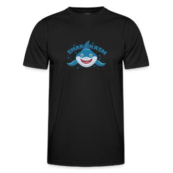 Sarcasm Shark - Men's Functional T-Shirt - black - Front - AI Model Male 178 dark (178cm)