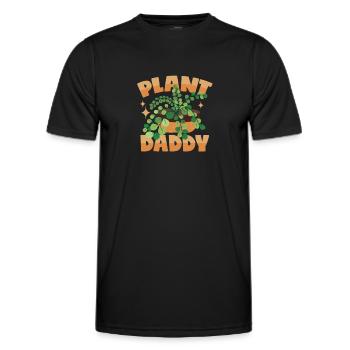 Plant Papa - Plant Daddy - Men's Functional T-Shirt - black - Front - AI Model Male 178 dark (178cm)