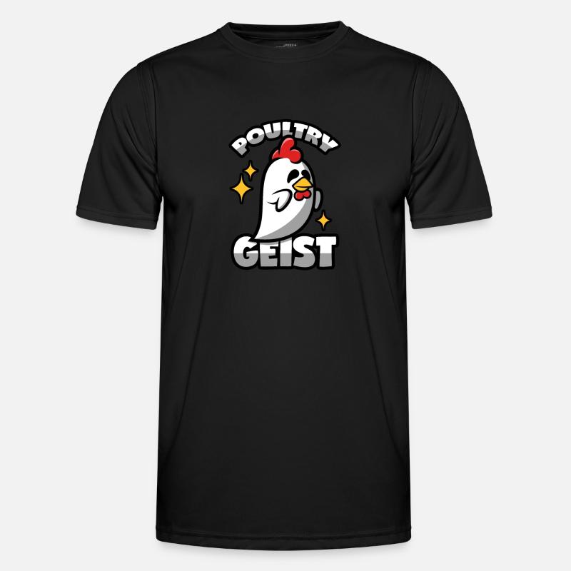 Poultry Poltergeist Poultrygeist Halloween Chicken Men's Functional T-Shirt