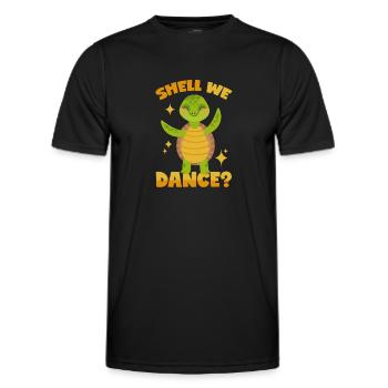 Tanzende Schildkröte - Männer Funktions-T-Shirt - Schwarz - Vorne - AI Model Male 178 dark (178cm)