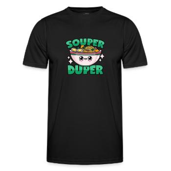 Ramen Suppe: "Souper Duper" - Männer Funktions-T-Shirt - Schwarz - Vorne - AI Model Male 178 dark (178cm)