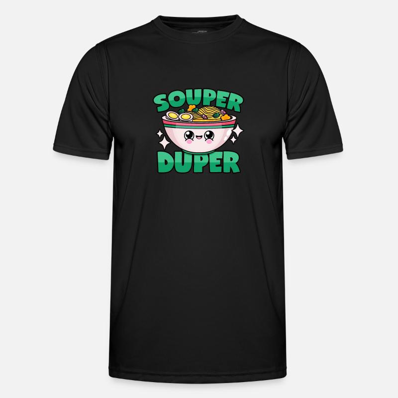 Ramen soup: "Souper Duper" - Men's Functional T-Shirt - black