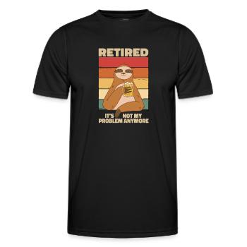 Retired Not My Problem Anymore Rente Rentner - Männer Funktions-T-Shirt - Schwarz - Vorne - AI Model Male 178 dark (178cm)