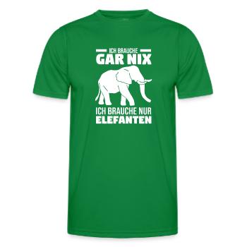 Dickhäuter Rüsseltier Dabbing Elefant - Männer Funktions-T-Shirt - Kelly Green - Vorne - AI Model Male 178 dark (178cm)