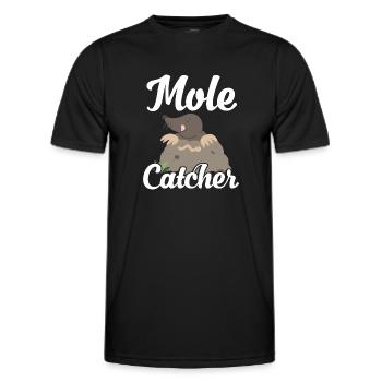 Chasseur de taupes - T-shirt sport Homme - noir - Devant - AI Model Male 178 dark (178cm)