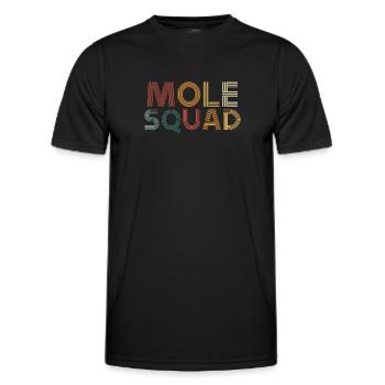 Troupe de taupes colorées - T-shirt sport Homme - noir - Devant - AI Model Male 178 dark (178cm)