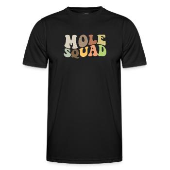 Escouade de taupes - T-shirt sport Homme - noir - Devant - AI Model Male 178 dark (178cm)
