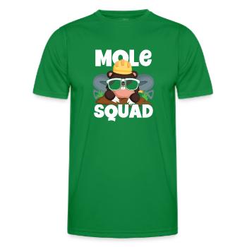 Troupe taupe avec lunettes de soleil - T-shirt sport Homme - vert - Devant - AI Model Male 178 dark (178cm)