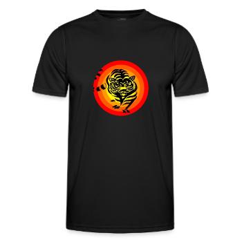 Tigre - T-shirt sport Homme - noir - Devant - AI Model Male 178 dark (178cm)