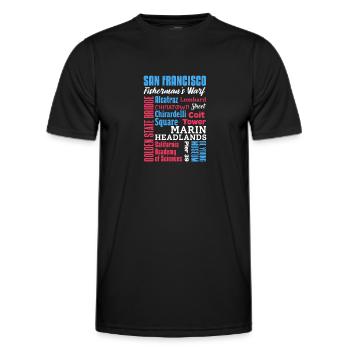 San Francisco - T-shirt sport Homme - noir - Devant - AI Model Male 178 dark (178cm)