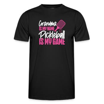 Pickleball Grandma Grandma Is My - Männer Funktions-T-Shirt - Schwarz - Vorne - AI Model Male 178 dark (178cm)