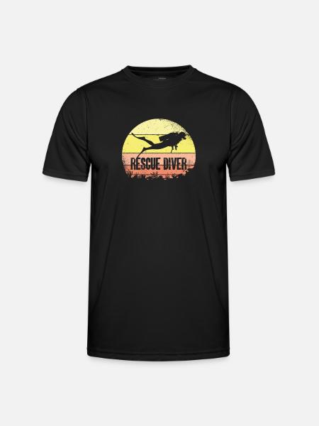 Rescue diver - Men's Functional T-Shirt - black