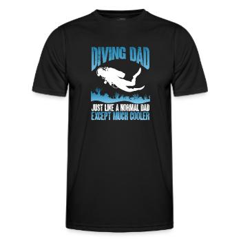 Diving father - Men's Functional T-Shirt - black - Front - AI Model Male 178 dark (178cm)