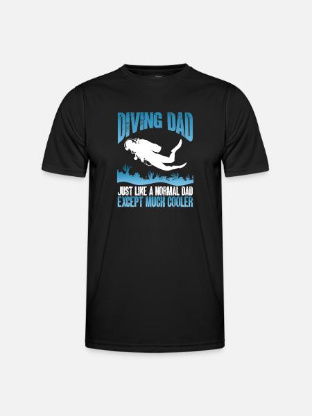 Diving father - Men's Functional T-Shirt - black