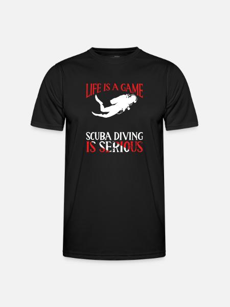 Life is a scuba diving - Men's Functional T-Shirt - black