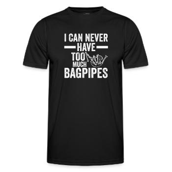 Dudelsack Dudelsack Musikinstrument Geschenk - Männer Funktions-T-Shirt - Schwarz - Vorne - AI Model Male 178 dark (178cm)
