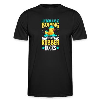 Gummiente Gummienten Entenliebhaber Badezimmer - Männer Funktions-T-Shirt - Schwarz - Vorne - AI Model Male 178 dark (178cm)