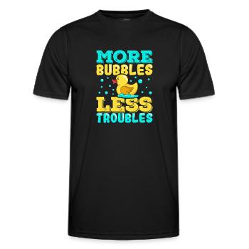 Gummiente Gummienten Entenliebhaber Badezimmer - Männer Funktions-T-Shirt - Schwarz - Vorne - AI Model Male 178 dark (178cm)