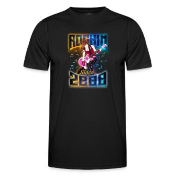 Rockin depuis 2000 Fan de musique rock 22e anniversaire - T-shirt sport Homme - noir - Devant - AI Model Male 178 dark (178cm)