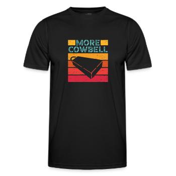 Mehr Kuhglocke Bandmitglied Witzig Rockband - Männer Funktions-T-Shirt - Schwarz - Vorne - AI Model Male 178 dark (178cm)