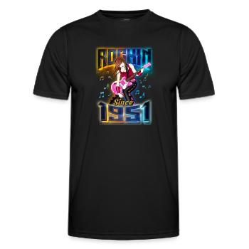 Rockin depuis 1951 Fan de musique rock 71e anniversaire - T-shirt sport Homme - noir - Devant - AI Model Male 178 dark (178cm)