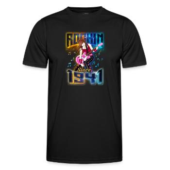Rockin depuis 1941 Fan de musique rock 81e anniversaire - T-shirt sport Homme - noir - Devant - AI Model Male 178 dark (178cm)