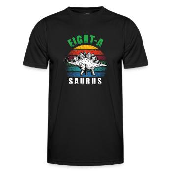 Eight-A Saurus - Men's Functional T-Shirt - black - Front - AI Model Male 178 dark (178cm)