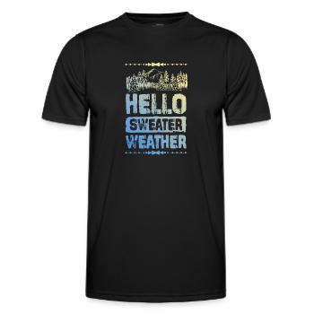 Bonjour Sweater Météo - T-shirt sport Homme - noir - Devant - AI Model Male 178 dark (178cm)