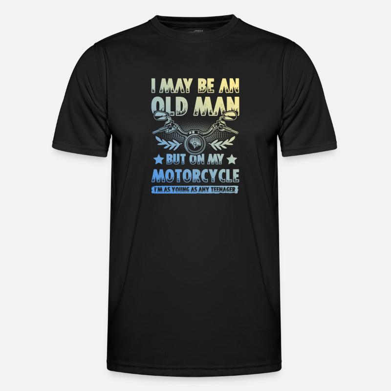 Motorcycle old man Men's Functional T-Shirt