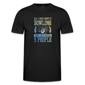 Bowling drôle de dicton - T-shirt sport Homme - noir - Devant - AI Model Male 178 dark (178cm)