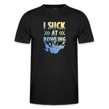 Bowling dire drôle - T-shirt sport Homme - noir - Devant - AI Model Male 178 dark (178cm)