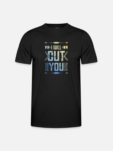 Barber friseur - Männer Funktions-T-Shirt - Schwarz