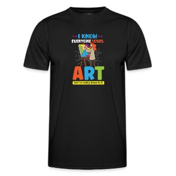 Artiste Peinture Peintre Art Couleur Art Professeur - T-shirt sport Homme - noir - Devant - AI Model Male 178 dark (178cm)