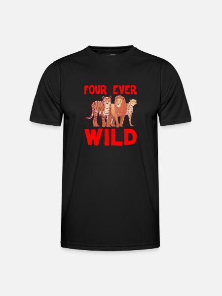 Four Ever Wild 40 - Männer Funktions-T-Shirt - Schwarz