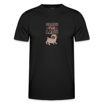 Mops - Männer Funktions-T-Shirt - Schwarz - Vorne - AI Model Male 178 dark (178cm)