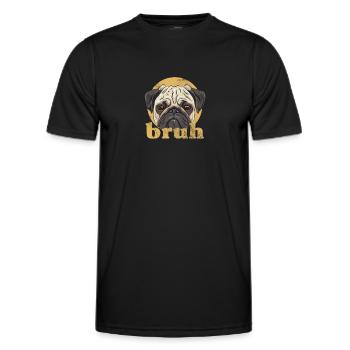 Mops - Männer Funktions-T-Shirt - Schwarz - Vorne - AI Model Male 178 dark (178cm)