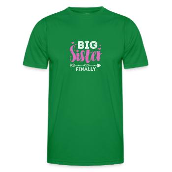 Grande sœur Frère frères et sœurs Cadeau - T-shirt sport Homme - vert - Devant - AI Model Male 178 dark (178cm)
