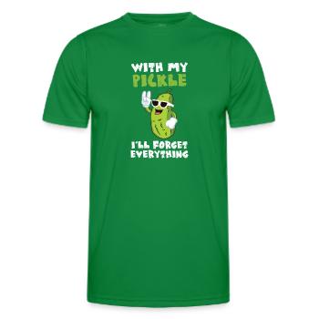 With My Pickle Ill Forget Everything - Men's Functional T-Shirt - kelly green - Front - AI Model Male 178 dark (178cm)