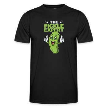 The Pickle Expert - Men's Functional T-Shirt - black - Front - AI Model Male 178 dark (178cm)
