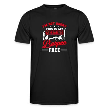 Burpees - Männer Funktions-T-Shirt - Schwarz - Vorne - AI Model Male 178 dark (178cm)