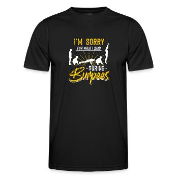 Burpees - Männer Funktions-T-Shirt - Schwarz - Vorne - AI Model Male 178 dark (178cm)