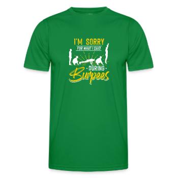 Burpees - T-shirt sport Homme - vert - Devant - AI Model Male 178 dark (178cm)