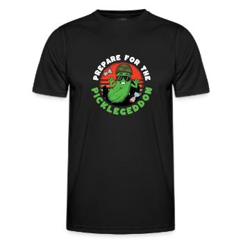 Prepare For The Picklegeddon - Men's Functional T-Shirt - black - Front - AI Model Male 178 dark (178cm)
