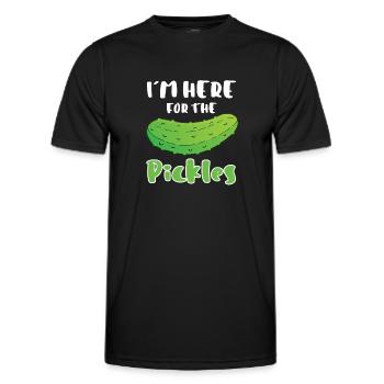 In Here For The Pickles - Men's Functional T-Shirt - black - Front - AI Model Male 178 dark (178cm)