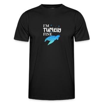 Tortue Tortue Sea Créatures marines Cadeau - T-shirt sport Homme - noir - Devant - AI Model Male 178 dark (178cm)