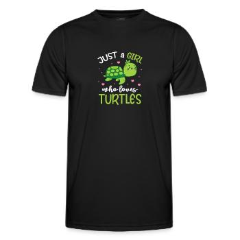 Turtle Turtle Sea Sea Creatures Gift - Men's Functional T-Shirt - black - Front - AI Model Male 178 dark (178cm)