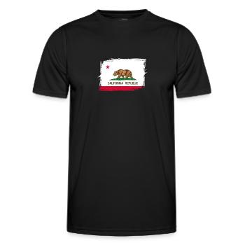 Kalifornien - Männer Funktions-T-Shirt - Schwarz - Vorne - AI Model Male 178 dark (178cm)