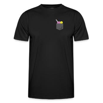 Pickleball Pocket - Männer Funktions-T-Shirt - Schwarz - Vorne - AI Model Male 178 dark (178cm)