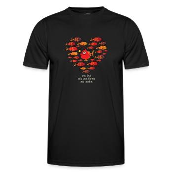 Be Different it's ok to be different - Men's Functional T-Shirt - black - Front - AI Model Male 178 dark (178cm)